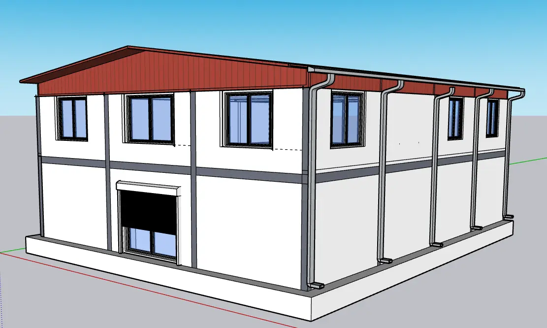 G+1 steel truss industrial shed structural drawings, Badarpurghat Assam