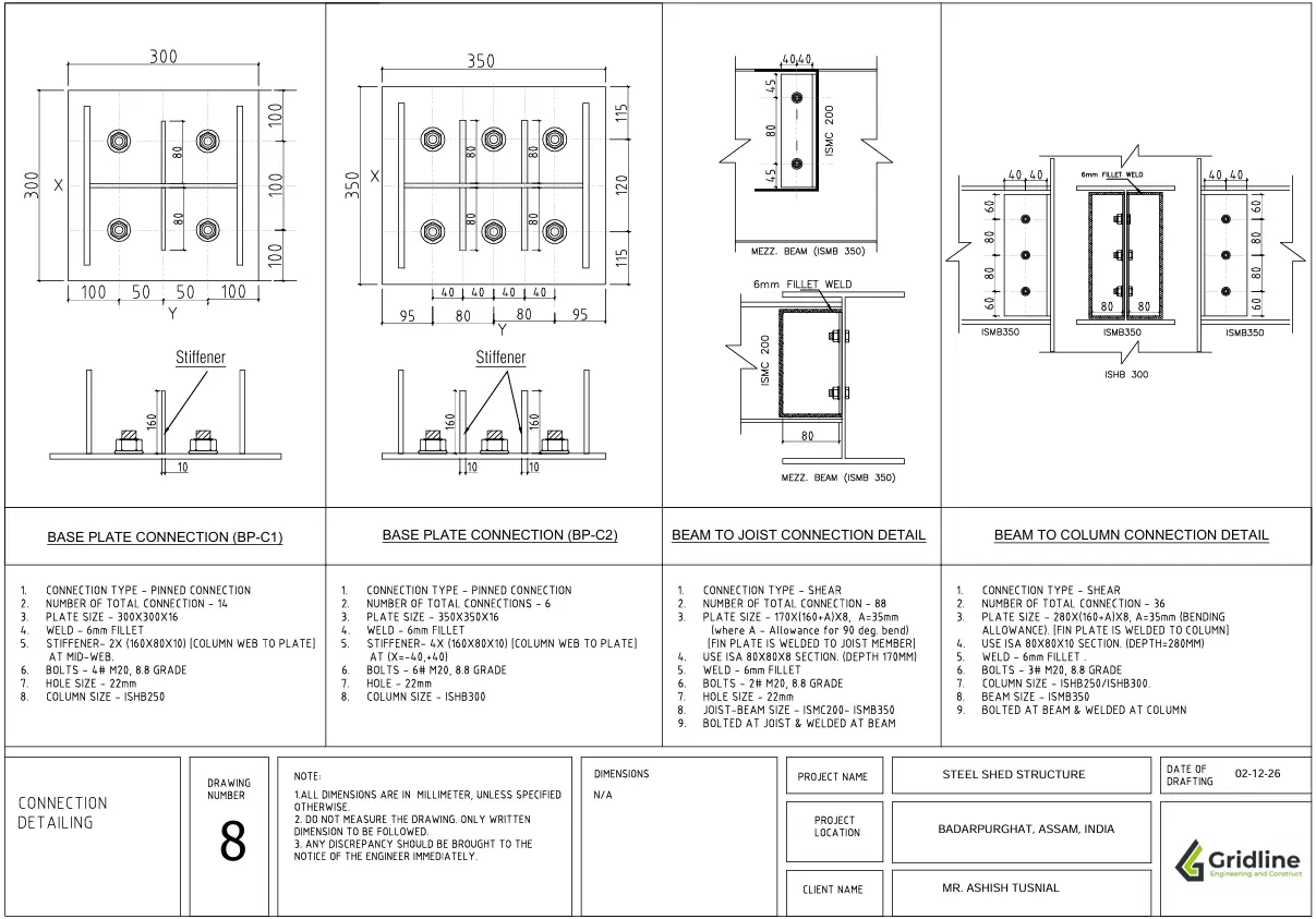 Beam-Column Connection Details — Gridline Engineering