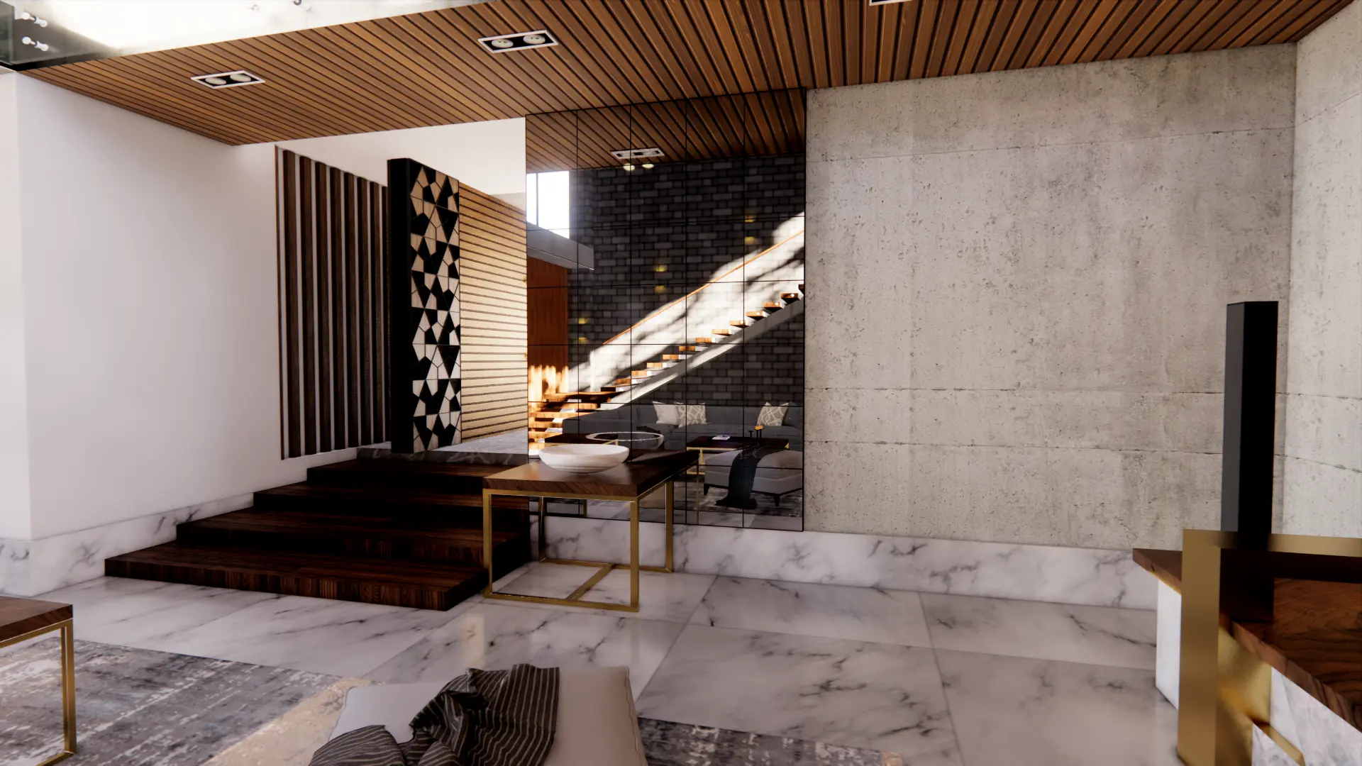 Villa contemporary interior living space